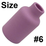 #6-9.5mm Bore CK Large Diameter Alumina Gas Cup - 48mm Long