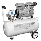 Workhorse Whisper Oil Free Compressor 1HP 24L 230v 8 Bar