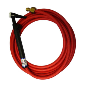 CK9V Valved Flex Head 2 Series Gas Cooled TIG Torch w/ 1pc 4m Superflex Cable Flex Head & Gas Valve 3/8inch BSP 125 Amps @100% Duty Cycle