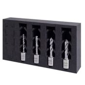 4PC 6,8,10,12mm HSS SilverMax Weldon Twist Drill