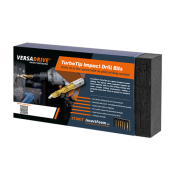 Versadrive Turbo Tip Impact Drill Bit 4 Piece Set - #7,F,5/16inch,27/64inch
