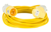 10m Extension Lead - 16A  - 1.5mm Cable - Yellow