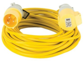14m Extension Lead - 16A - 1.5mm Cable - Yellow