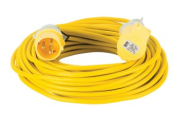 25m Extension Lead - 16A -  1.5mm Cable - Yellow