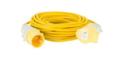14M Extension Lead - 32A 2.5mm Cable - Yellow