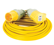 25m Extension Lead - 32A -  2.5mm Cable - Yellow