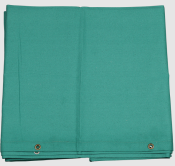 6' x 6' Green Canvas Curtain