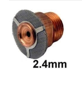 Tungsten Adapter w/Screens - Gas Saver Spares 2.4mm