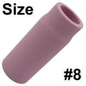 #8-13mm Bore Cup Alumina, 48mm Long - 3 Series Gas Saver Spares