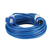 25m Extension Lead - 16A -  2.5mm Cable - Blue