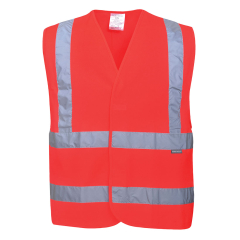 C470 - Hi-Vis Band & Brace Vest Red