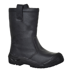 FW29 - Steel Leather Rigger Boot S3 SR Black