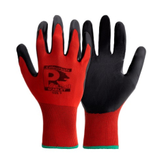 Coloursafe Pred Scarlet Red Smooth Nitrile Coated Grippa Glove