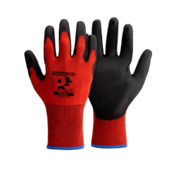 Coloursafe Pred Ruby Red PU Coated Grippa Glove
