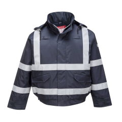 S783- Bizflame Rain FR Multi Protection Bomber Jacket Navy