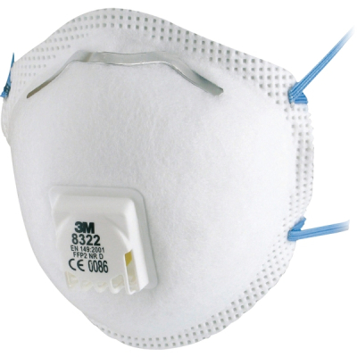3M 8322 Cup-Shaped FFP2 Valved Dust/Mist Respirator