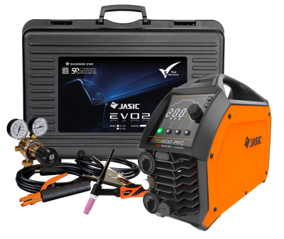 Jasic EVO TIG 200 DC PFC Inverter c/w Case & TIG Torch