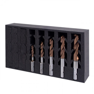 5PC- 6,8,10,12,14mm ULTRA Twist Drills