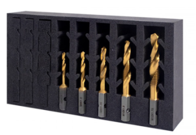 HMT Versadrive Spiral Flute Combi  Sheet-Metal Drill-Tap - 5 Piece Set - M5,M6,M8,M10,M12