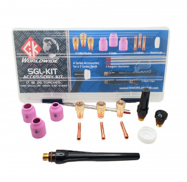 CK Stubby TIG Torch Consumable Kit for 3 Series Torches CK17, 18 & 26 (Low Amperage)