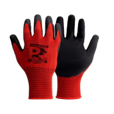 Coloursafe Pred Cardinal Ribbed Nitrile Coated Grippa Glove