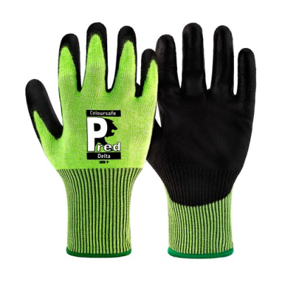 Coloursafe Pred Delta Cut Level D (PU) Glove