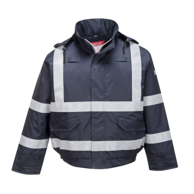 S783- Bizflame Rain FR Multi Protection Bomber Jacket Navy