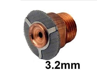 Tungsten Adapter w/Screens - Gas Saver Spares 3.2mm