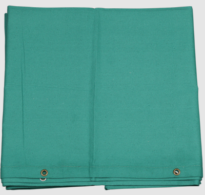 6' x 6' Green Canvas Curtain