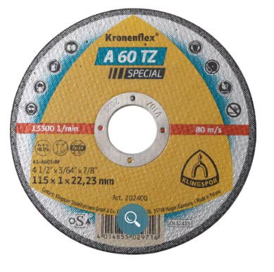 115 x 1mm Klingspor Thin Cutting Discs - A60TZ Special