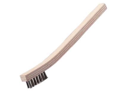 Toothbrush Style Wooden Handle Stainless Steel Wire Brush