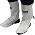 Welders Chrome Leather Spats with Buckles -  Large